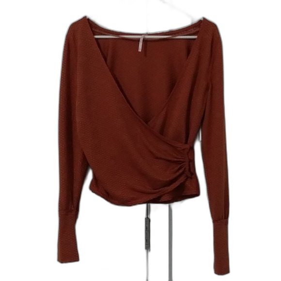 NWT Free People Penny Long Sleeve Top, Brown, Size M - Picture 4 of 9